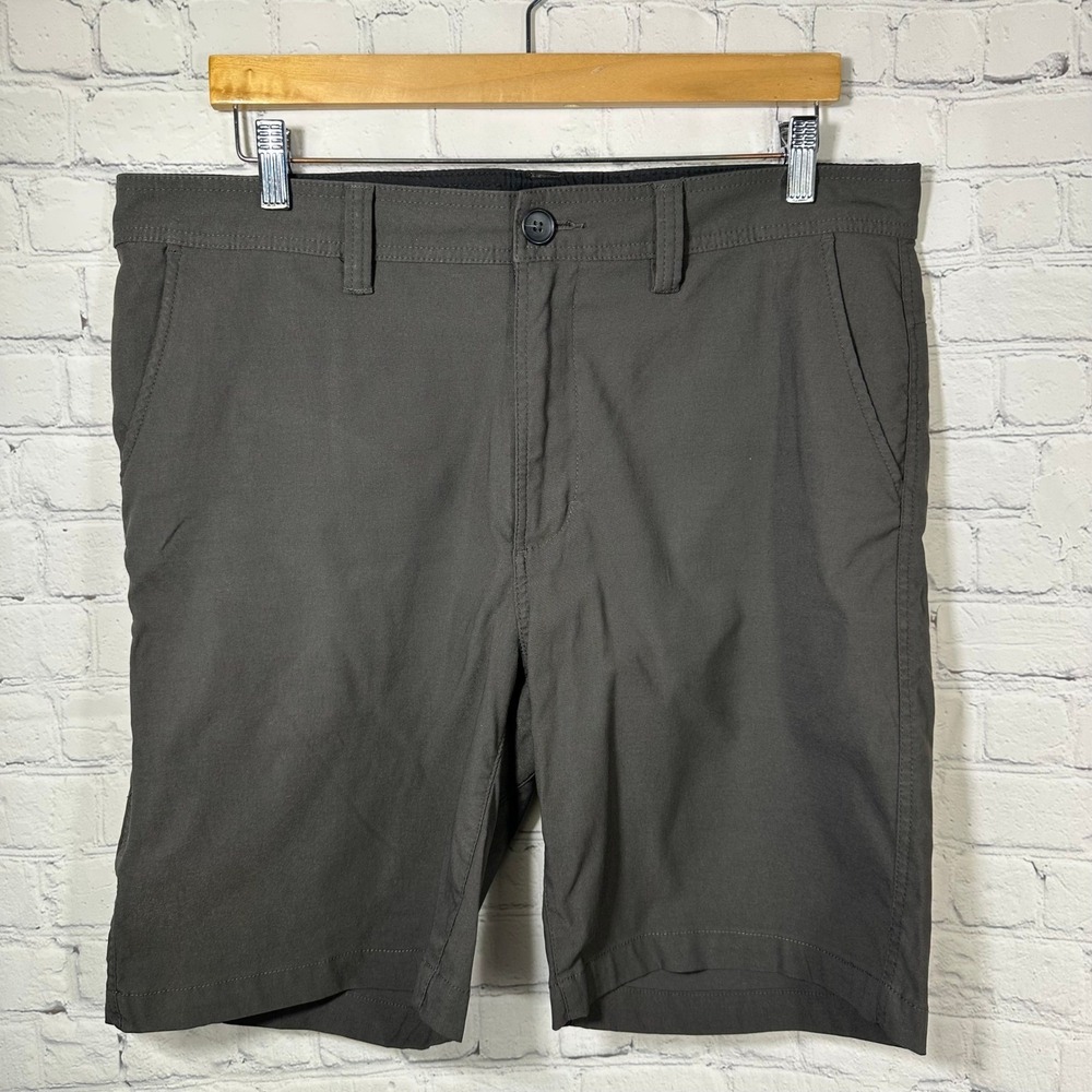 prAna Zion Shorts Mens 36 Charcoal Grey Standard Fit‎ Hiking Outdoor Stretch 9in